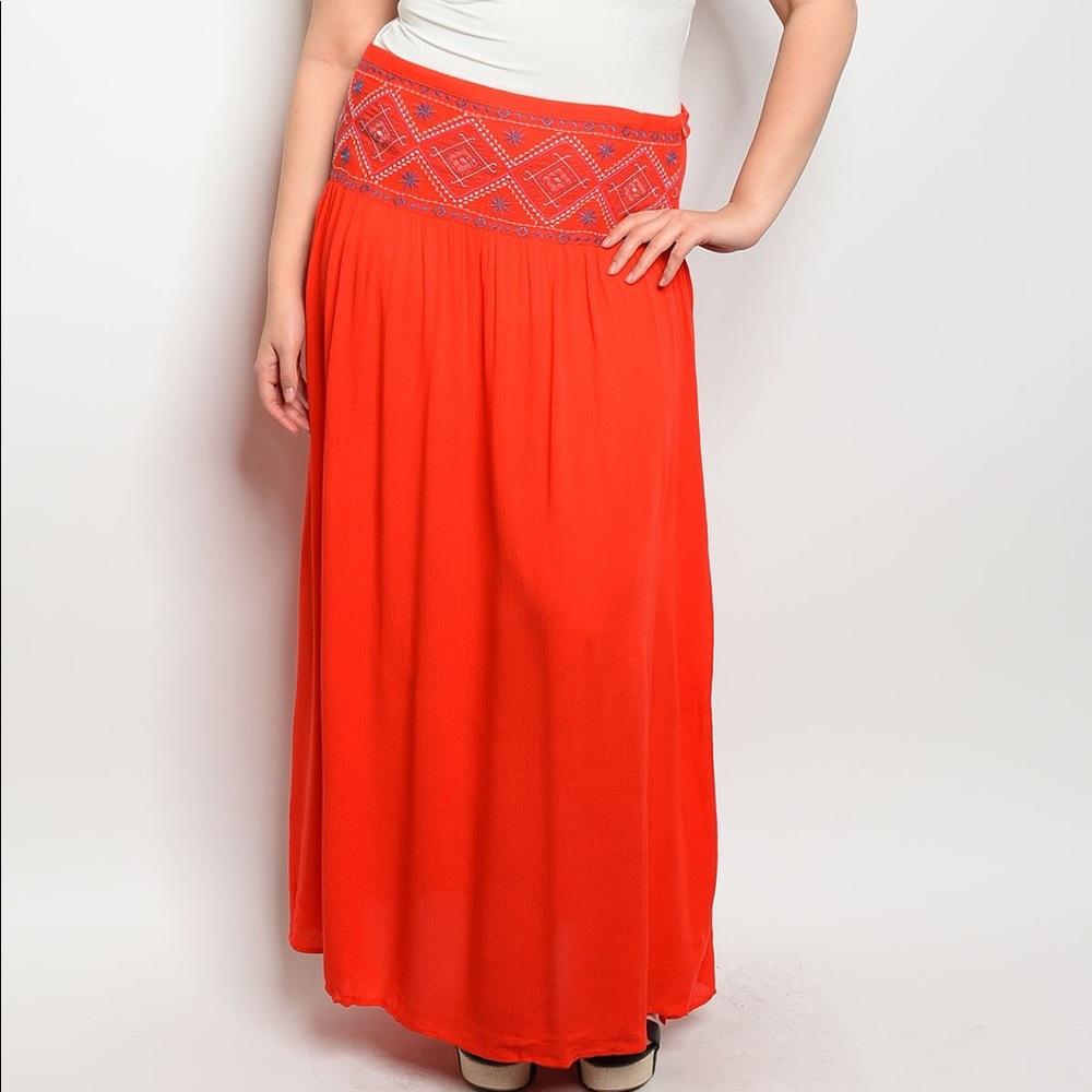 Red Maxi Skirt | MAKE A OFFER